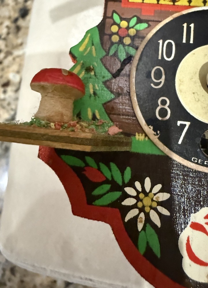 Vintage West Germany Mini Black Forest Chalet Clock