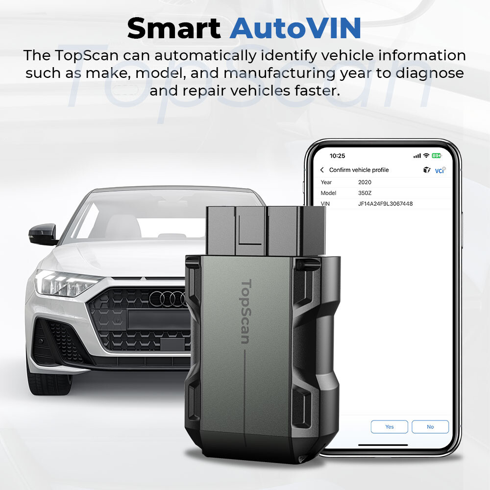 TOPDON TOPSCAN Bluetooth OBD2 Car Code Reader Scanner Tool Full System ABS SRS