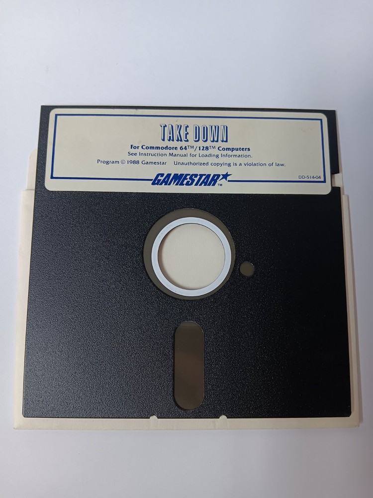 Commodore 64/128 Take Down Computer Game Software Tested/Works Gamestar