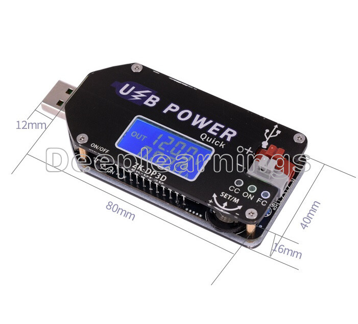 Digital Control USB Adjustable Power Supply Module 2A 15W CC CV Speed Controller