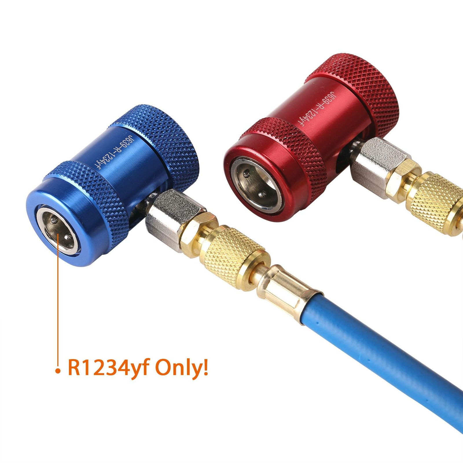 2Pc R1234yf Quick Connector Adapter Coupler Auto A/C Manifold Gauge Set Low/High