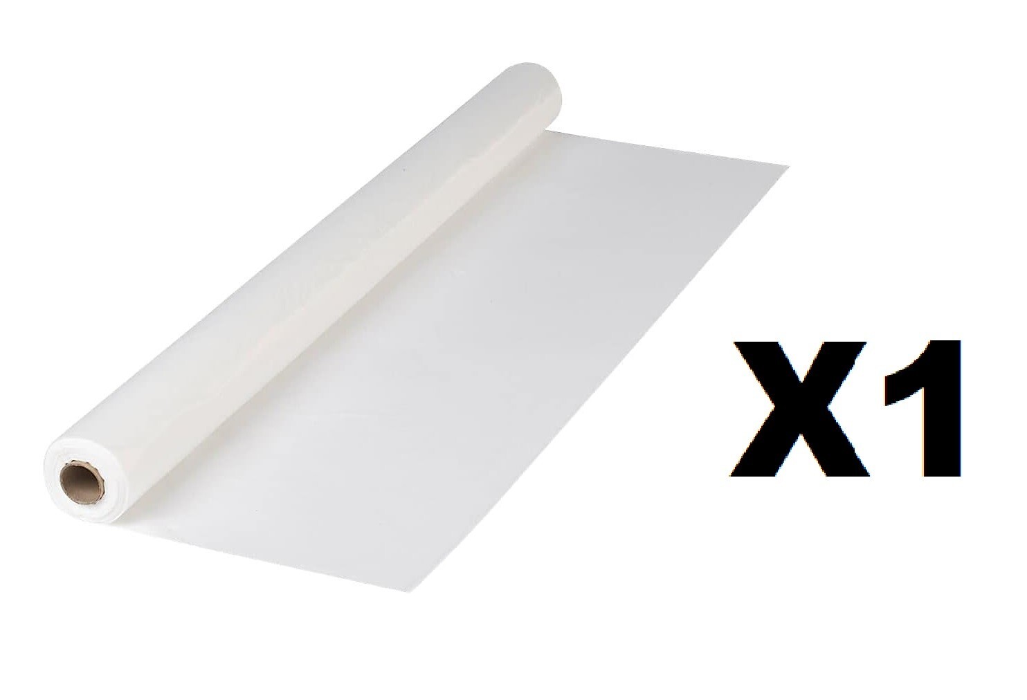 Pack of 1 Disposable Party Banquet Table Cover Roll - 300 ft. x 40 in. (White)
