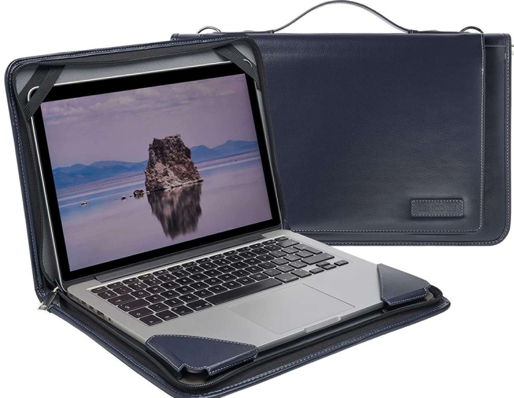 Broonel Blue Leather Case Compatible with HP Pavilion 14