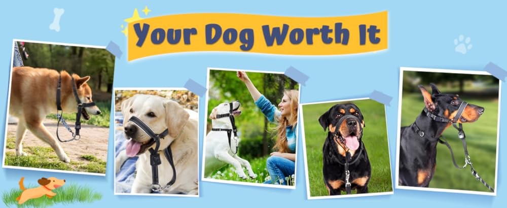 BARKL Dog Head Collar, Soft No Pull Head Halter, Reflective Muzzle