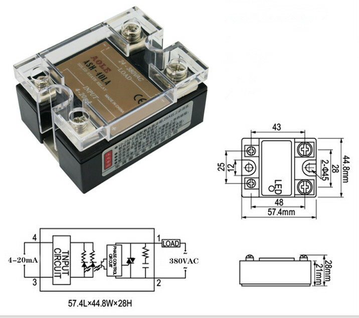 4~20mA analog solid state voltage regulator relay ASH-40LA