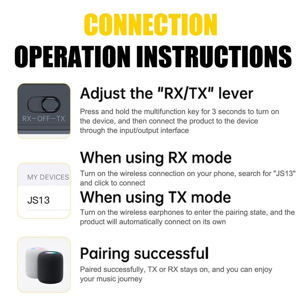 New Bluetooth Receiver AUX Car Adapter Wireless Audio Receiver For Home Stereo