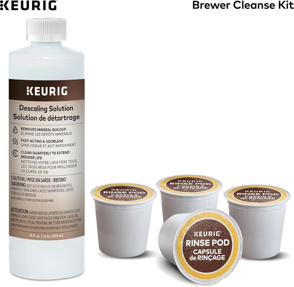 Brewer Cleanse Kit for Maintenance Includes Descaling Solution & Rinse Pods, Com