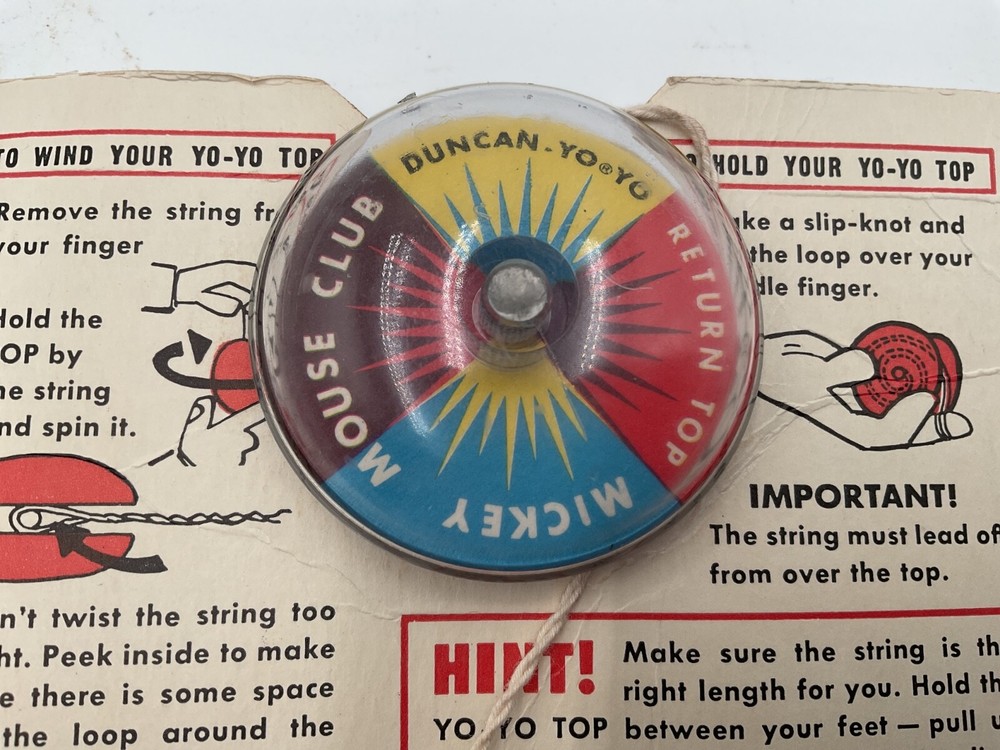 A RARE VERSION 1 MICKEY MOUSE CLUB DUNCAN YO-YO.