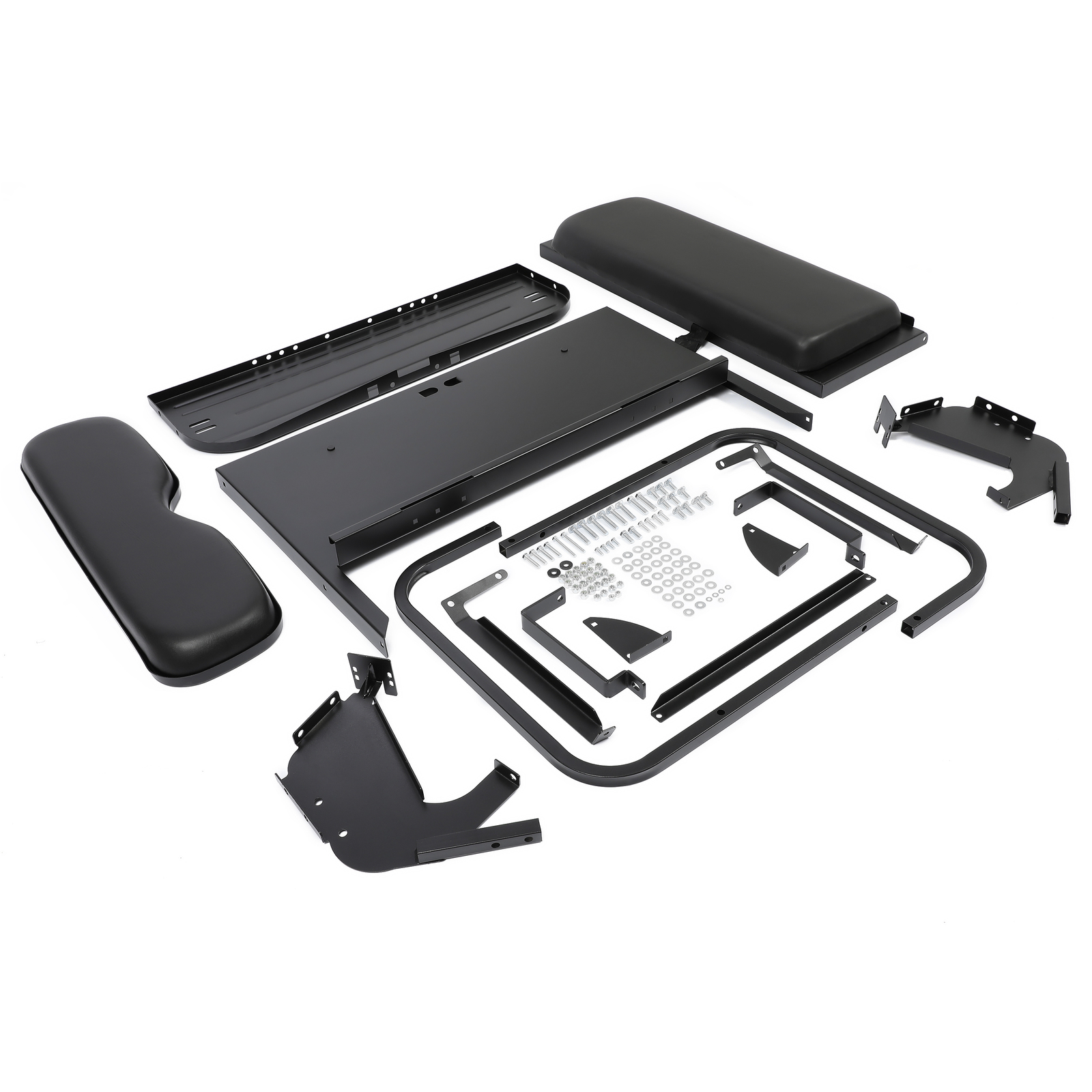 Rear Back Seat Kit For Yamaha G14 G16 G19 G22 Flip Folding Steel Frame Black