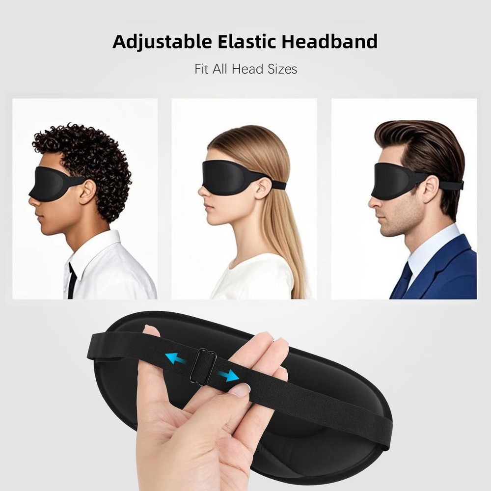 Sleep Mask,3D Contoured Sleeping Mask,99% Light Blocking Eye Mask
