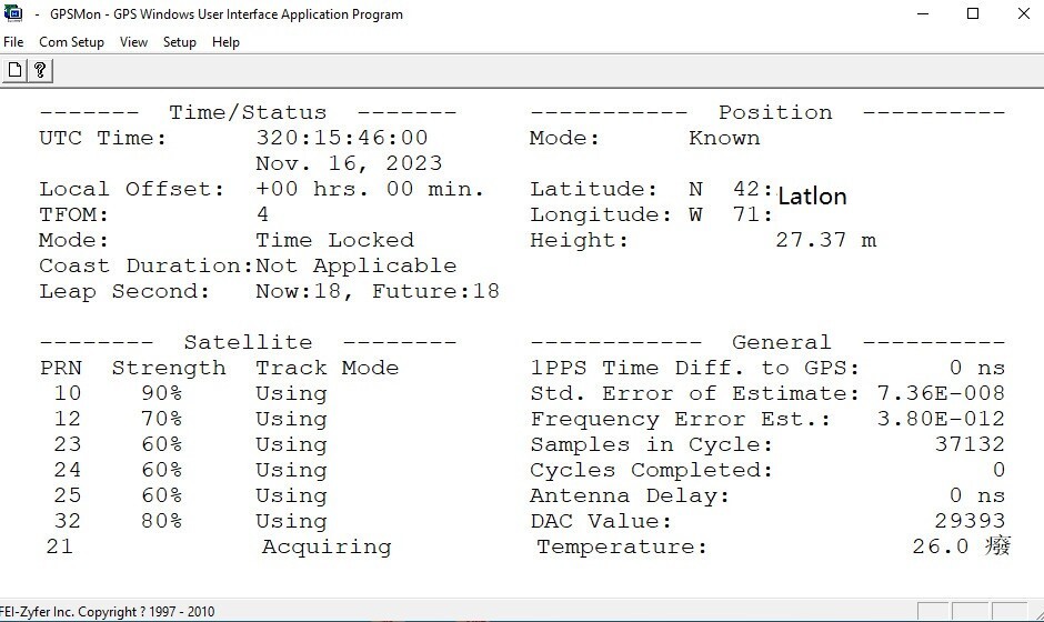 FEI-ZYFER GPStarplus 565 time frequency system GPSDO, Trimble GPS, Morion MV201