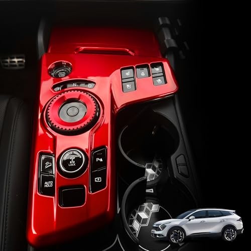 2PCS Automatic Gear Shift Panel Covers Interior Trim Compatible with Kia Red