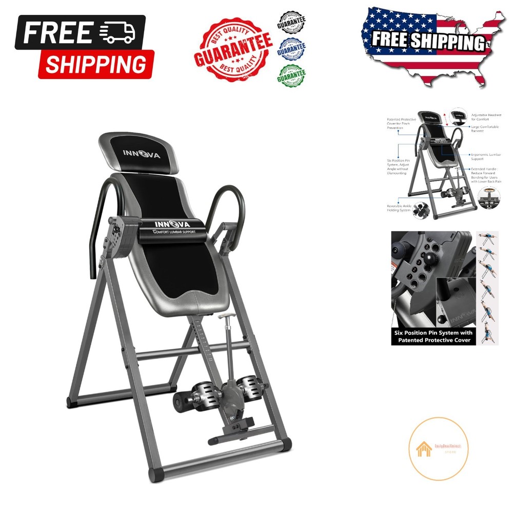 Large Backrest Innova Inversion Table with Adjustable Headrest & Safety Features