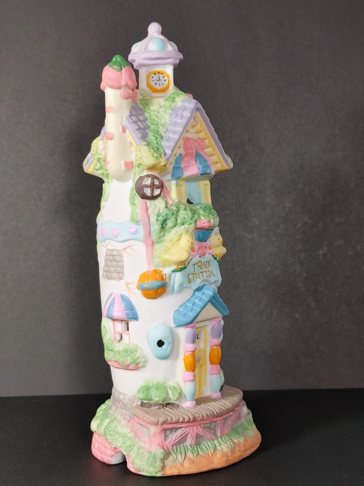 Cottontale Cottages Vintage 1995 Porcelain House Ceramic Train Station Tower