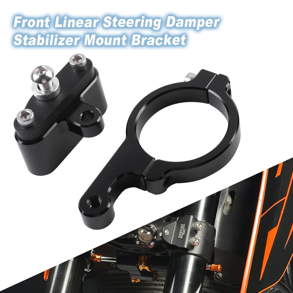Front Linear Steering Damper Stabilizer Mount Bracket For 690 DUKE /R 2014-2018