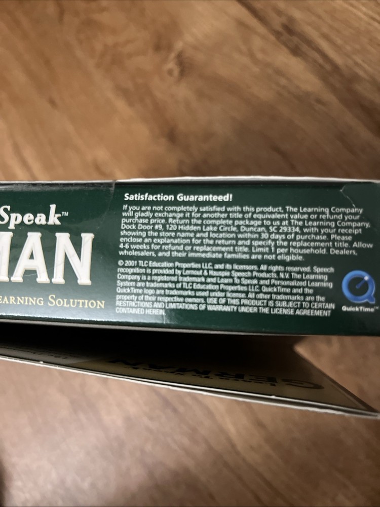 Learn to Speak German Complete Interactive Course 2001 The Learning Company