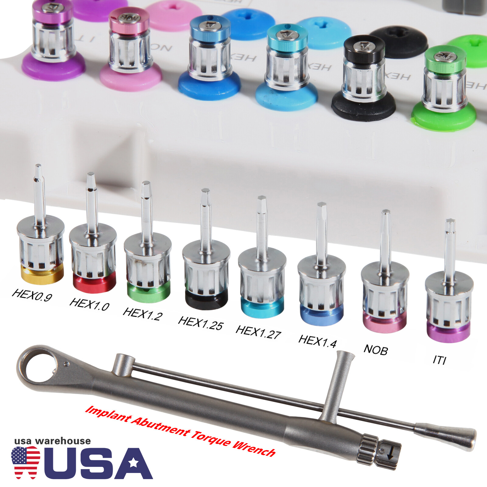 Dental Universal Implant Prosthetic Kit Torque Wrench Screw Drivers Remover st