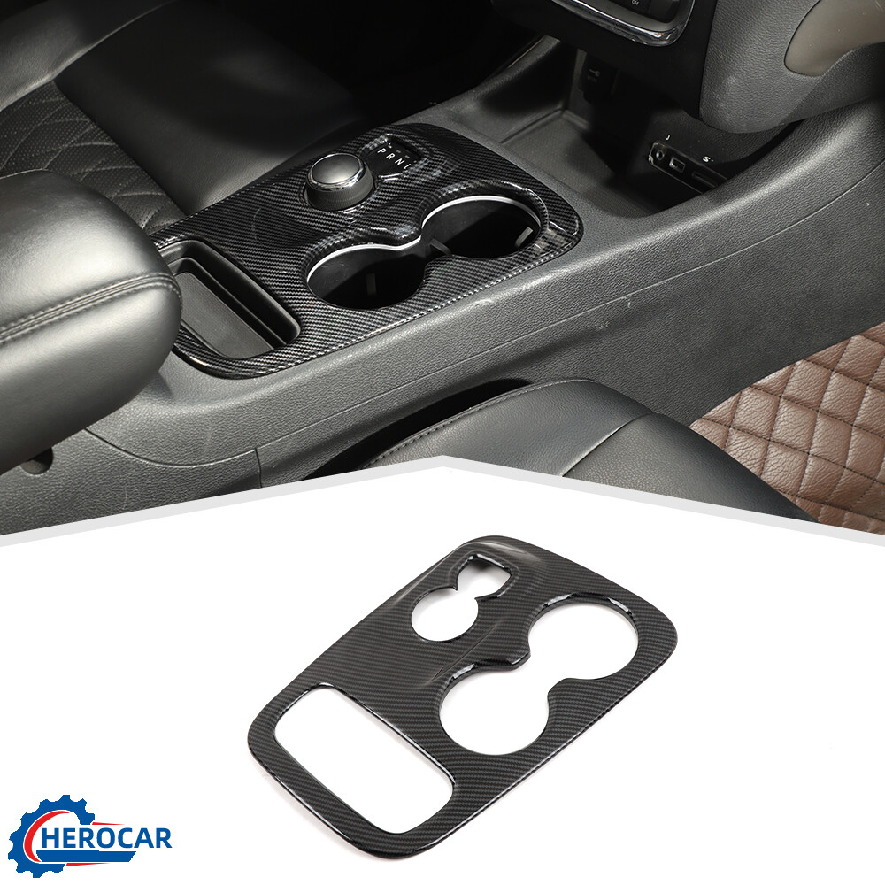 Center Console Gear Shift Cover Trim Panel Decor for Dodge Durango Carbon Fiber