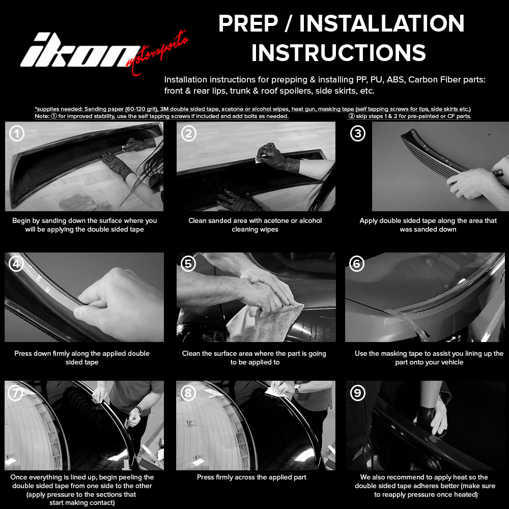 Fits 06-07 Subaru Impreza WRX STI S204 Front Bumper Lip Spoiler Splitter PP