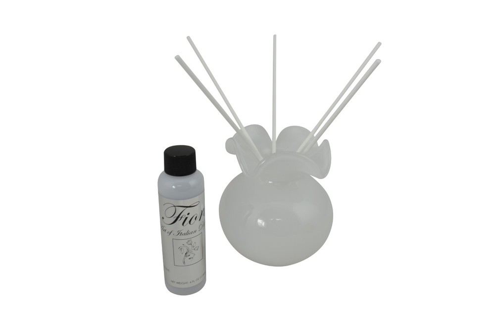 5" White Glass Vase Aroma Diffuser