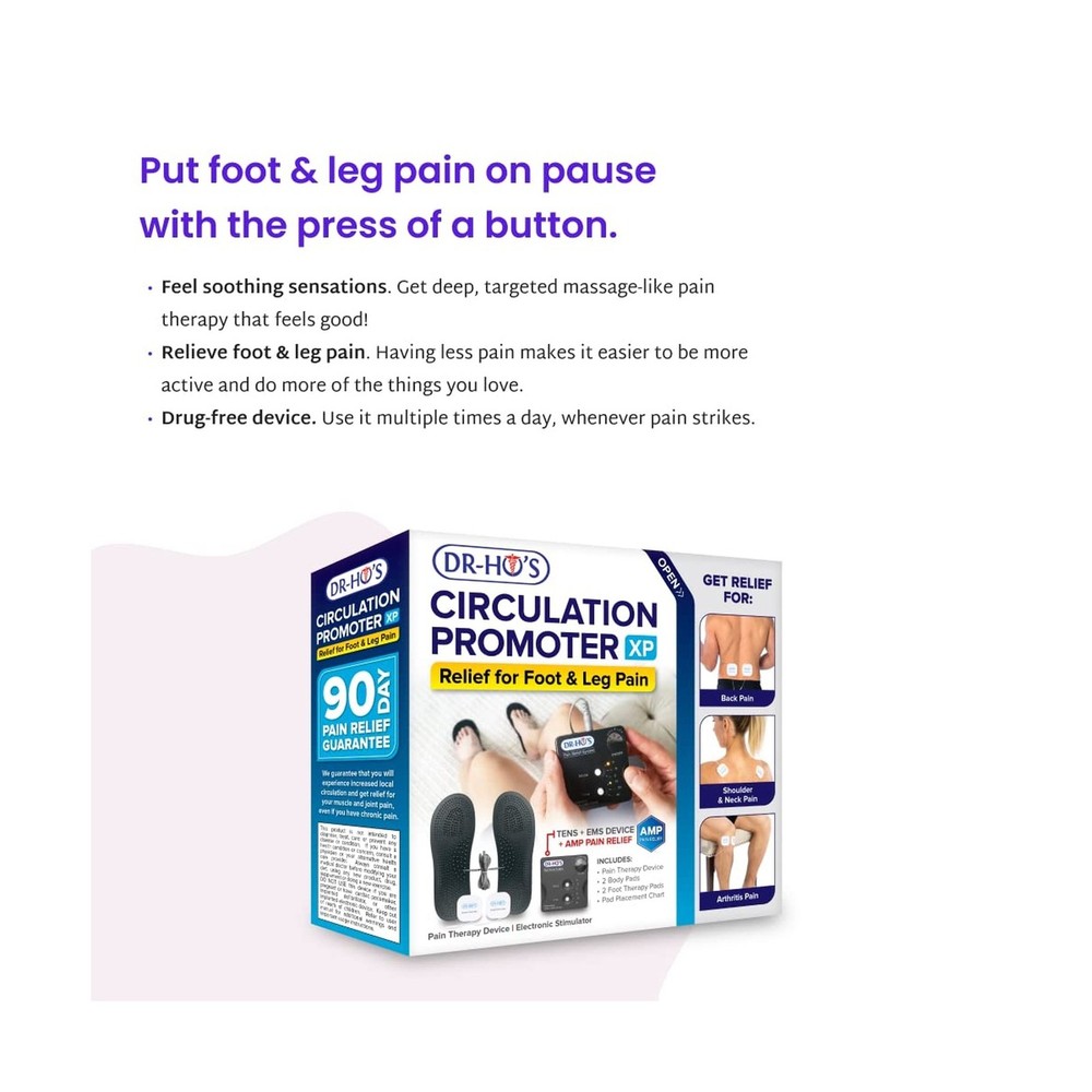 Dr Ho's Circulation Promoter XP Essential Package - EMS and TENS Machine, AMP...