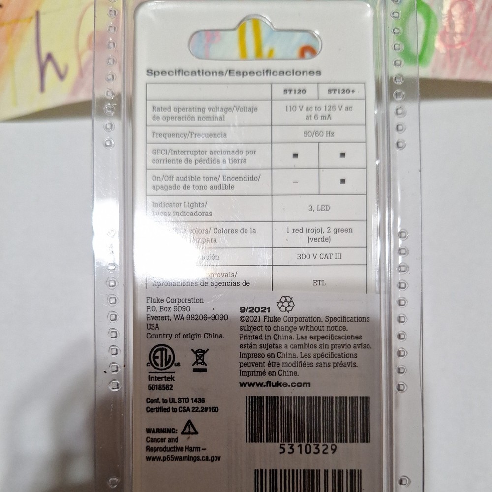 Fluke ST120 GFCI Socket Tester Without Beeper