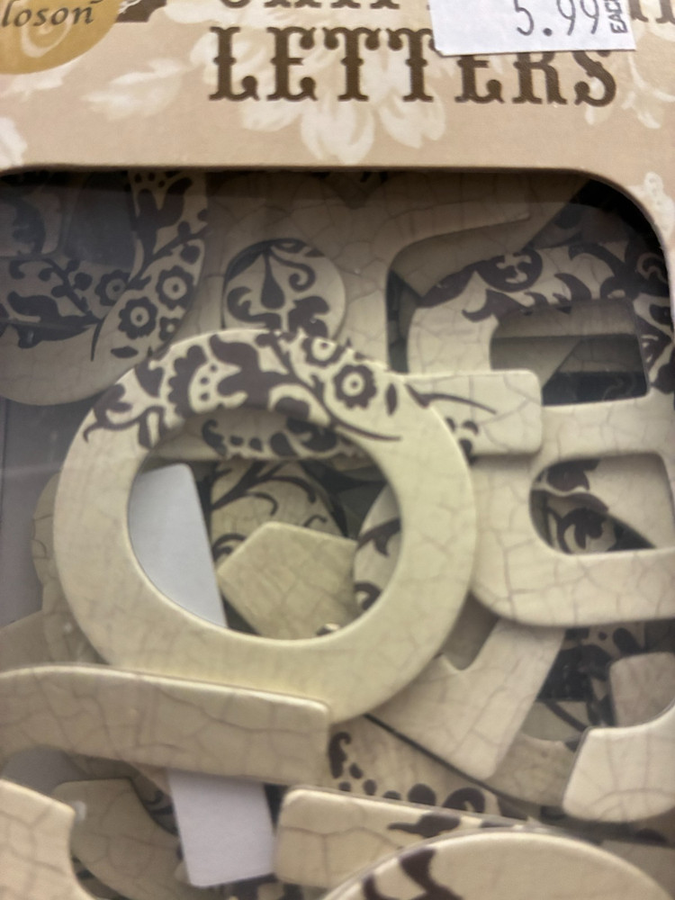 ASSORTED CHIPBOARD ALPHABETS