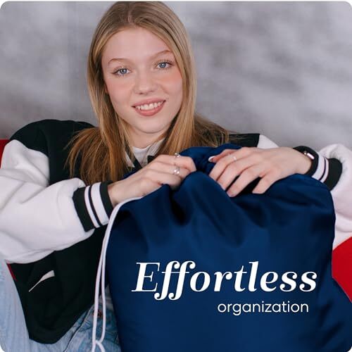Handy Laundry Nylon Bag - Locking Drawstring Closure and Assorted Colors