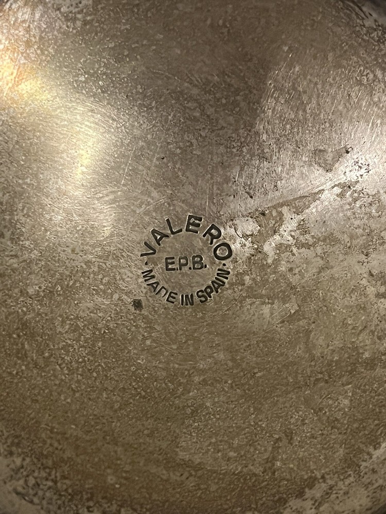 3-Vintage Valero EPB Silver Spain Gothic WEDDING GOBLETS Pedestal Champagne Cups