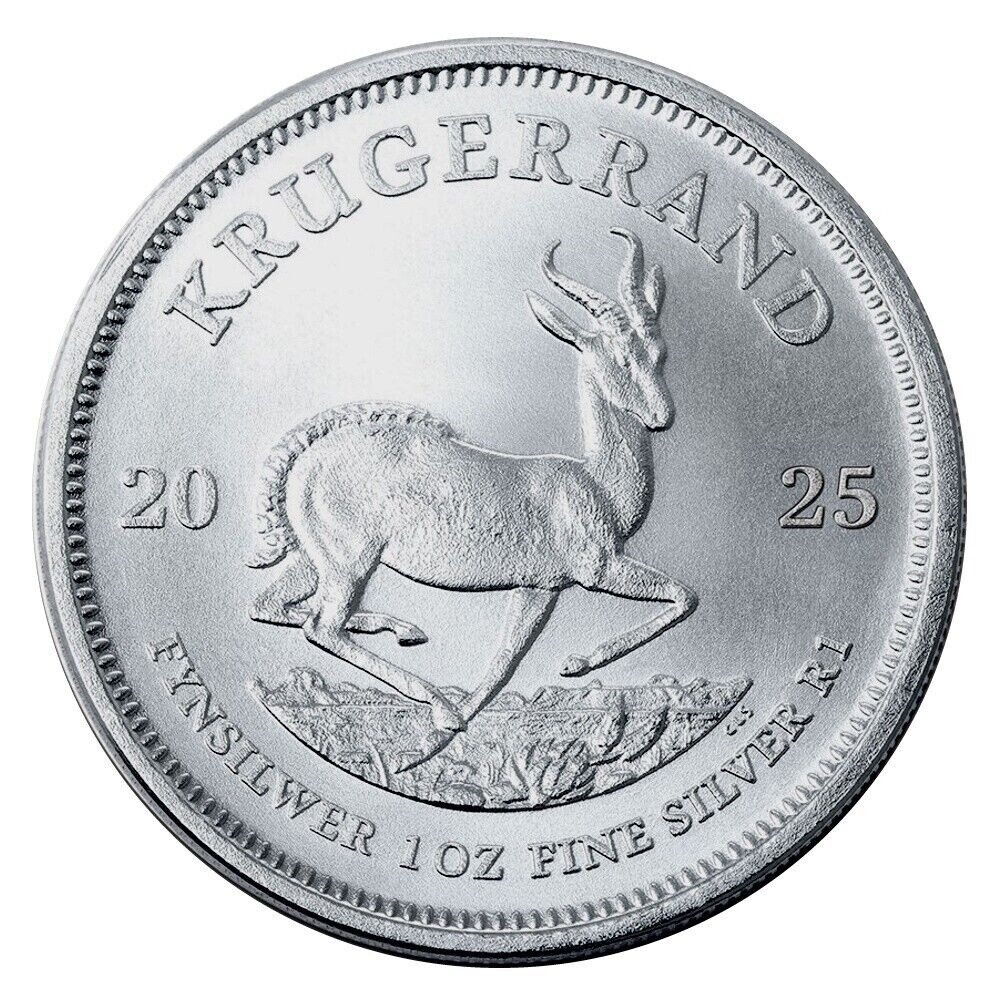 2025 South Africa 1 oz 999 Fine Silver Krugerrand Coin BU