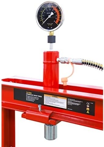 Big RED ATY12001R Torin Steel H-Shape Hydraulic Garage/Shop Benchtop Press