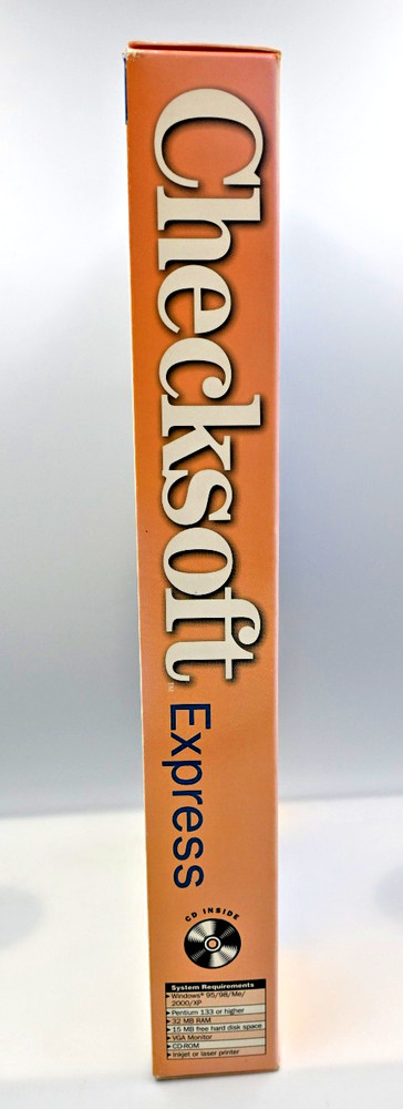 Checksoft 2002 Express PC CD create design print personal business checks! BOX