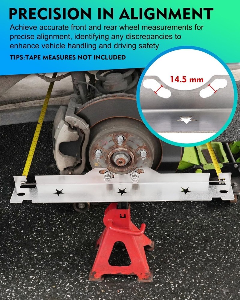 Stainless Steel Wheel Alignment Tool Plate - Secure Accurate Readings