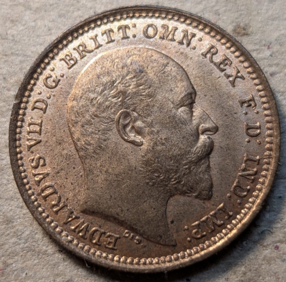 Great Britain 1/3 farthing one third 1902 Edward VII