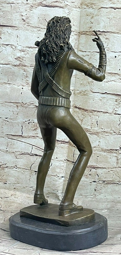 100% Solid Bronze Michael Jackson Hand Made by Lost wax Method Sculpture Gift
