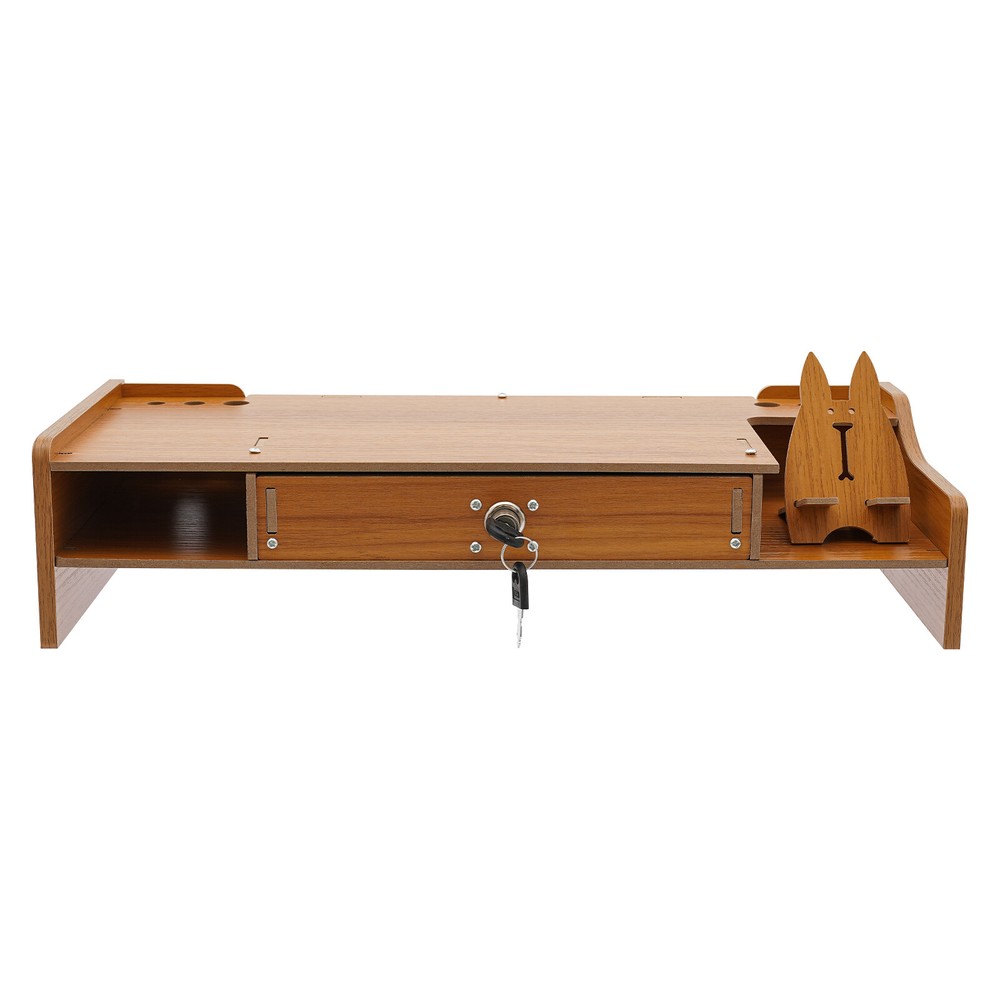 Monitor Stand Riser Computer Laptop Riser Shelf Organizer w/Drawer Phone Holder