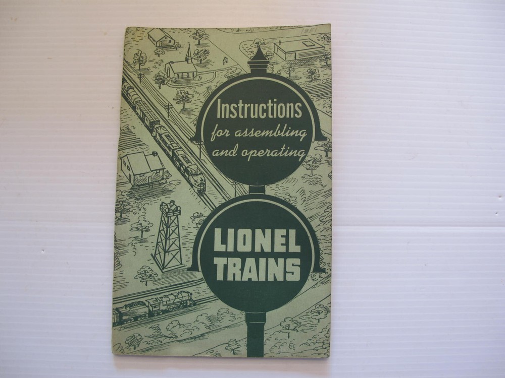 1951 BOOKLET INSTRUCTIONS FOR ASSEMBLING AND OPERATING LIONEL TRAINS