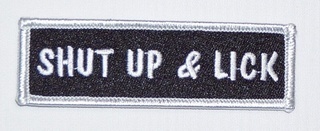 SHUT UP & LICK VEST PATCH PT1164