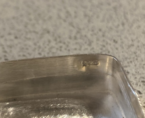 Vintage Engraved Sterling Silver Rectangle Pill Box