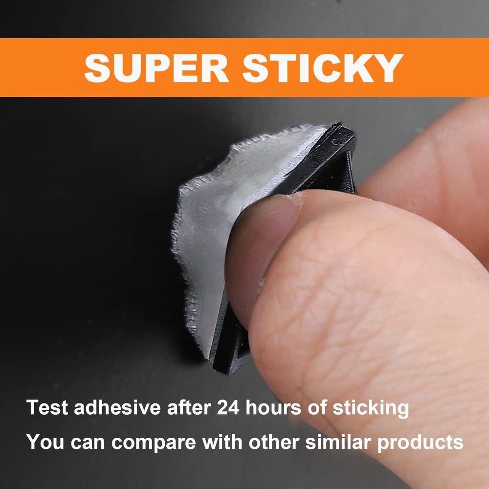 Cable Tie Base Holders Kit - 50 Pack Adhesive Mounts