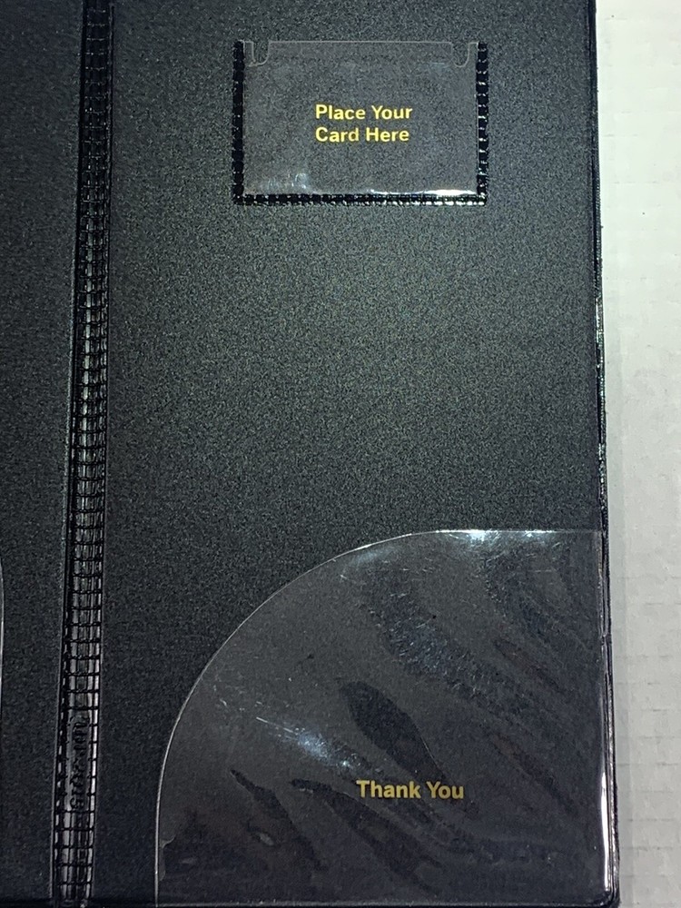 (LOT 2) New Double Panel American Express Restaurant Check Presenters Black