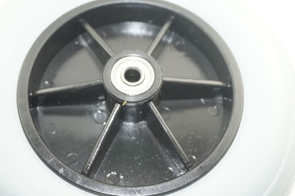 8" x 2" (200x50) Caster Solid Rubber Front Rear 1 Count (Pack of 1), Grey