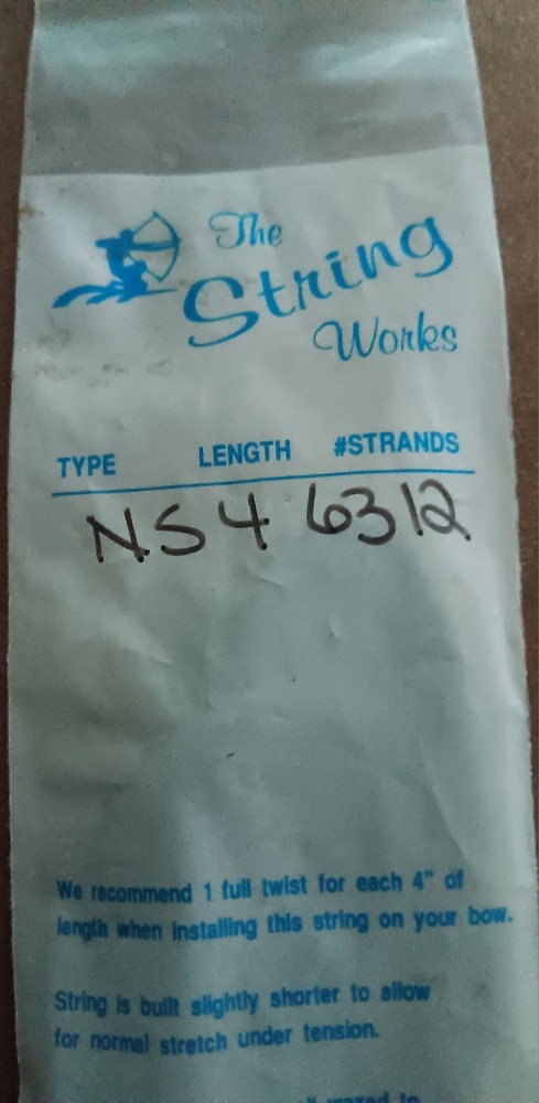 New The String Works Bow String Cable NS4 Black 63 in 12 Strands!