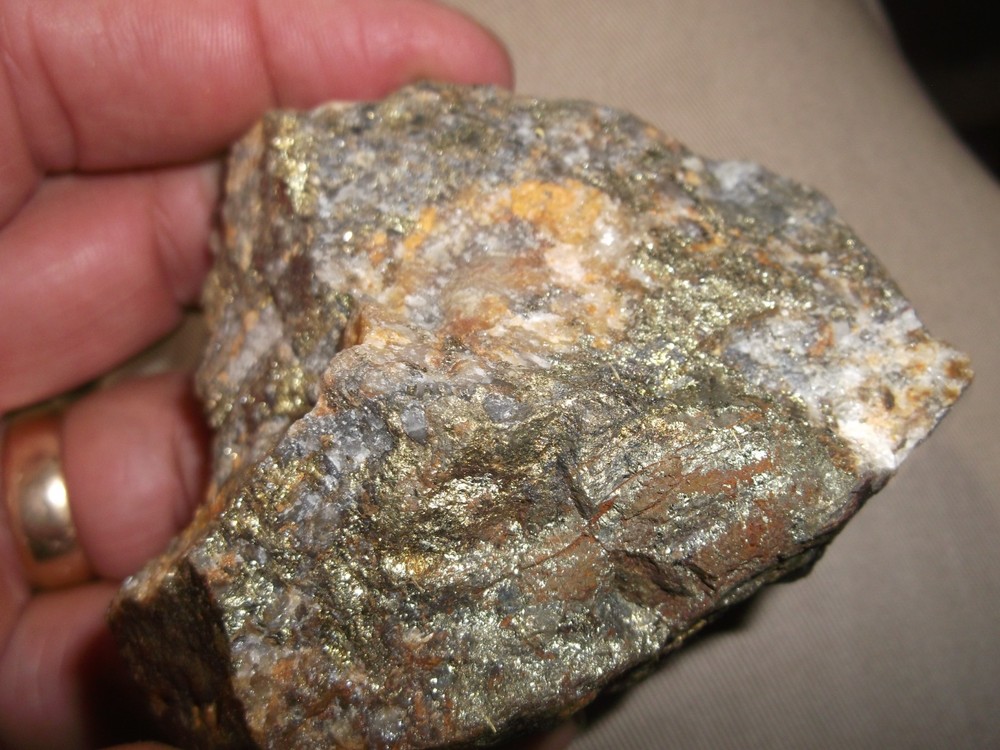Gold, silver, copper, 239 grams samples ,ore high grade .