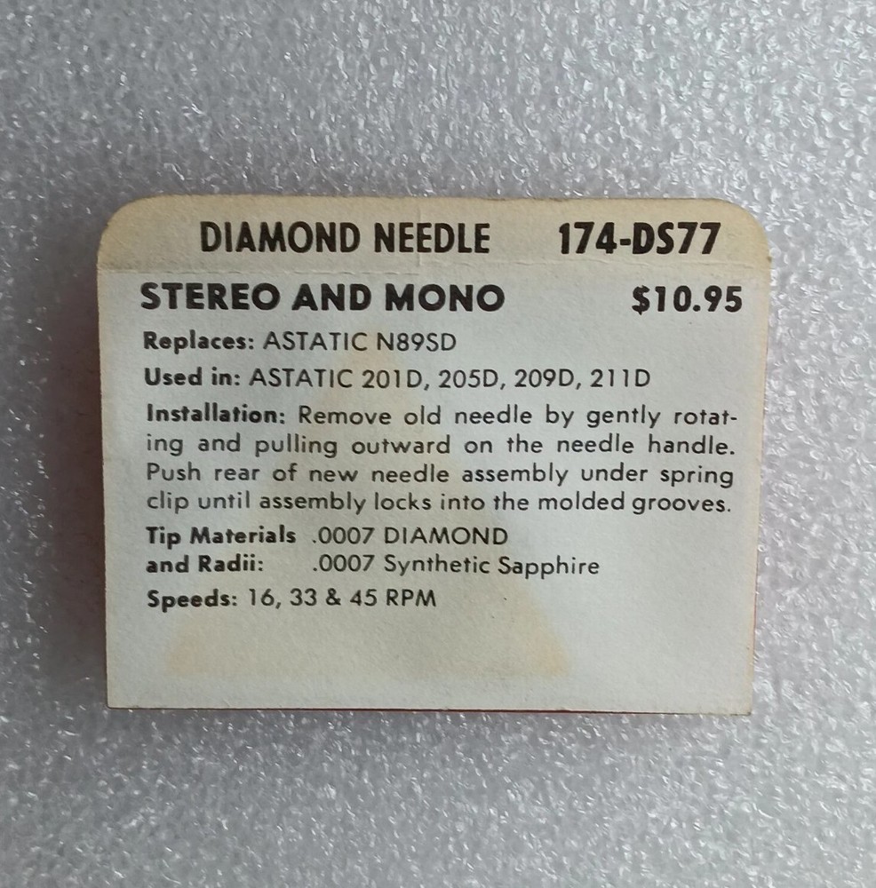 174-DS77 Superb Diamond Needle Stereo Mono Replacement Needle.