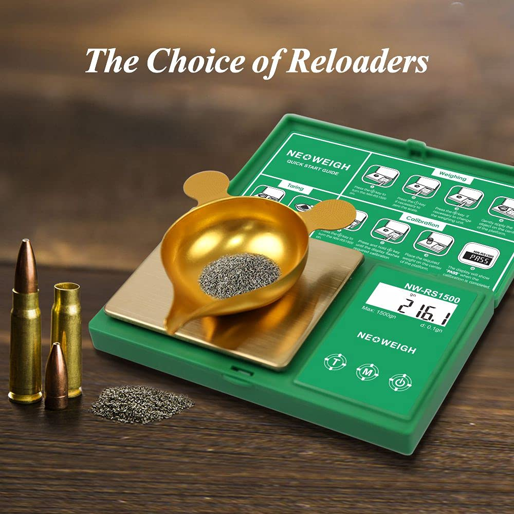Reloading Scale, Powder Scale for Reloading, 1500 Grains X 0.1 Gn, Digital