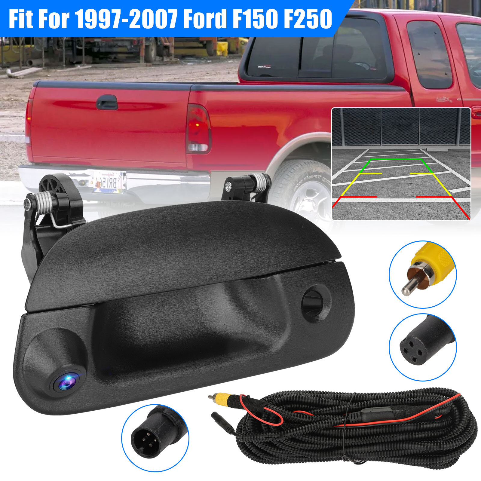 Tailgate Handle Rear View Backup Camera For 1997-2007 Ford F150/F250/F350/F450