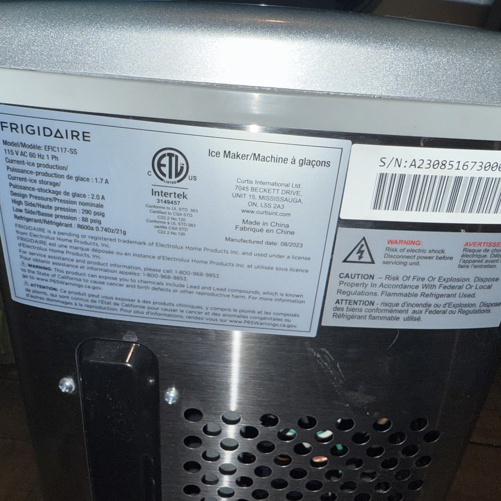 Frigiidaire Ice Maker for Counter