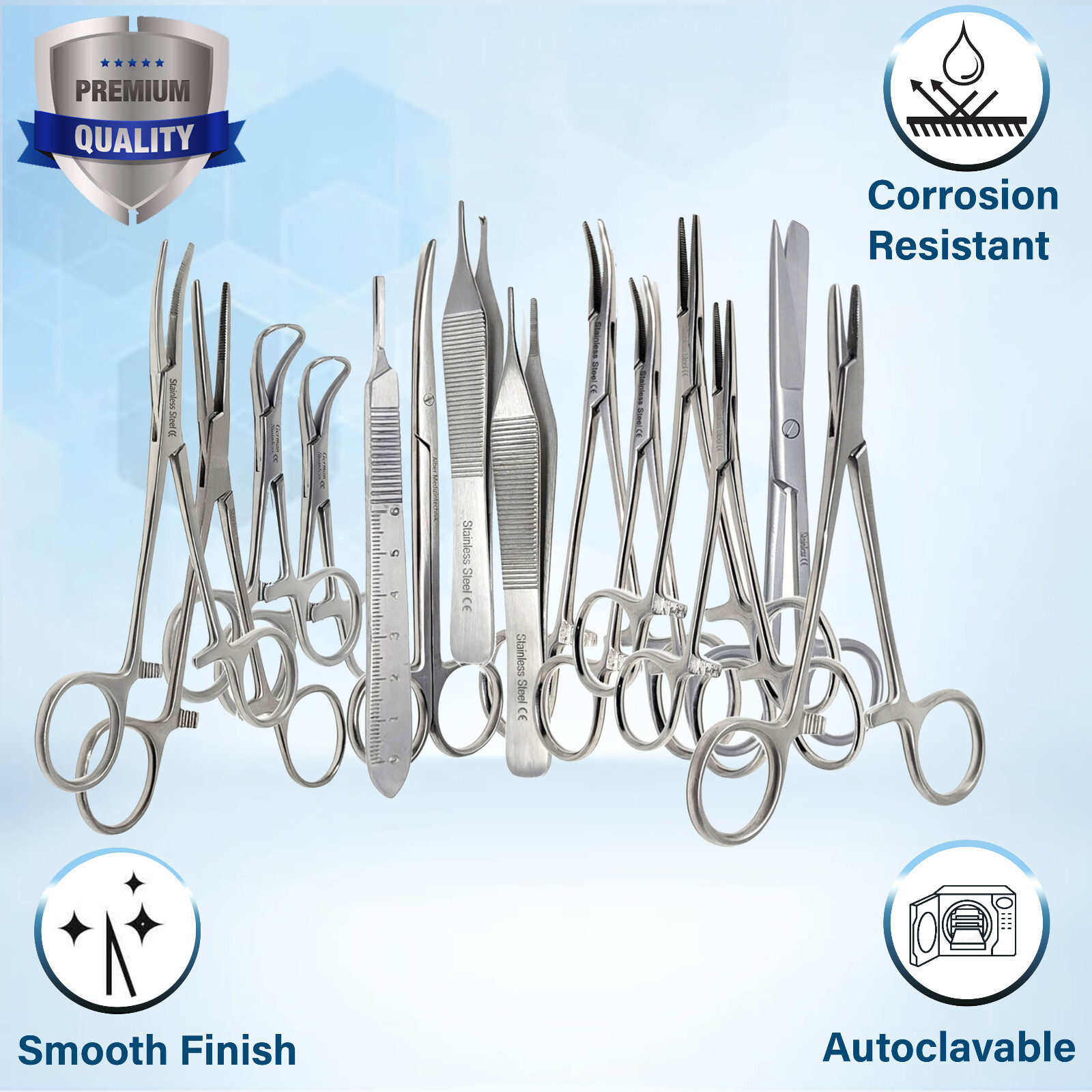 NEW Minor Surgery Suture First Aid Kit, Medical VET Trauma Survival Pack - 44 Pc