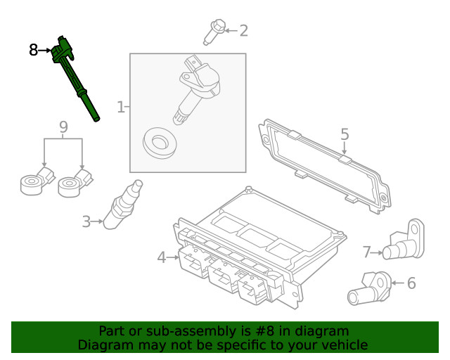 Genuine Ford Engine Crankshaft Position Sensor BR3Z-6C315-B